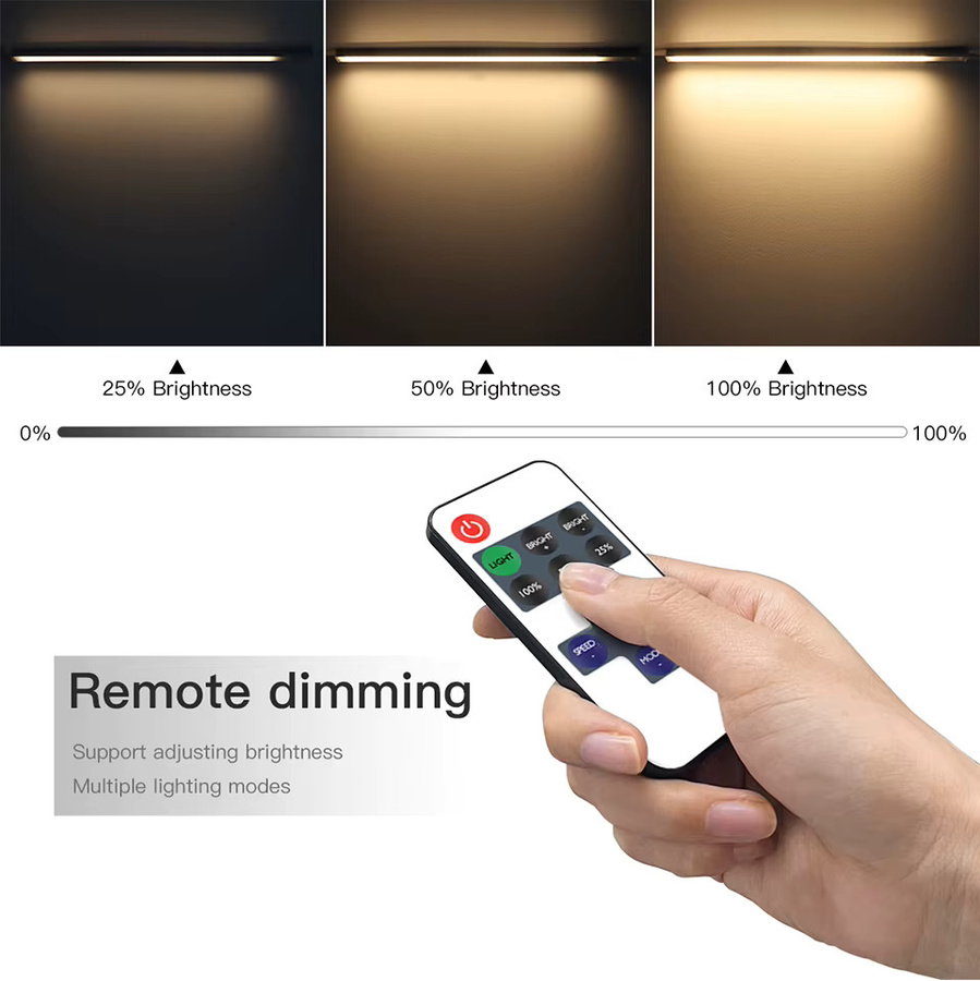Rybakov LED-Unterschrank-Lichtleisten-Set mit Fernbedienung, dimmbar, warmweiß, 12 V - Bild 4