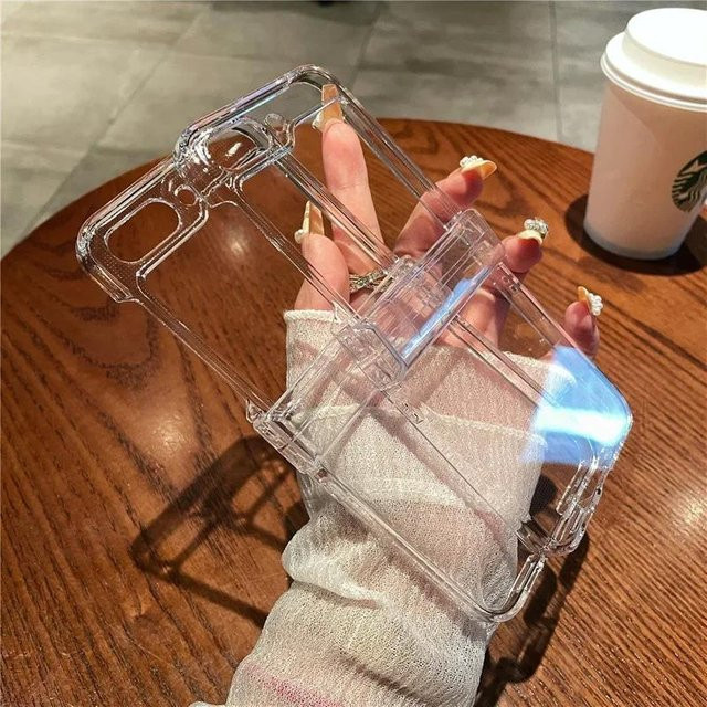 Xyun Transparente Schutzhülle mit Scharnier für Samsung Galaxy Z Flip 5, Z Flip 4 und Z Flip 3 aus hartem PC - Bild 1