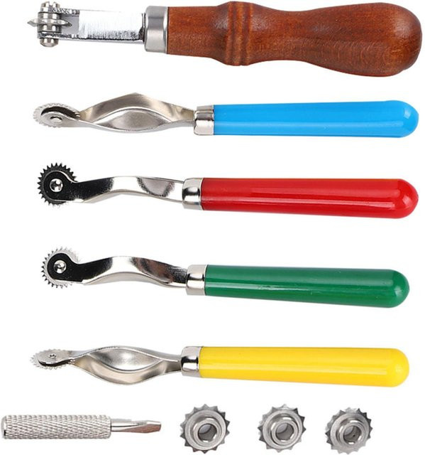 GoolRC Set aus 5 Stück Leder Überstich Markierrädern und Reißnadelpunkt Werkzeugen zum Markieren in Blau und Multicolour - Bild 1
