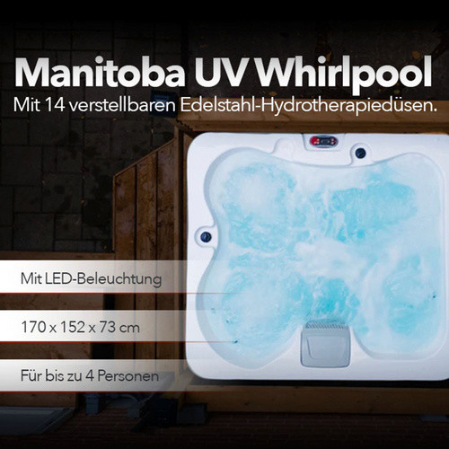 Canadian Spa Whirlpool Manitoba AI Plug and Play für 4 Personen, braun, B/T/H: 170 x 152 x 73 cm - Bild 3