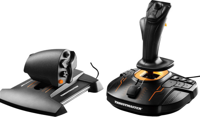 Thrustmaster T.16000M FCS HOTAS Joystick und Gasregler für PC in Schwarz und Orange - Bild 2