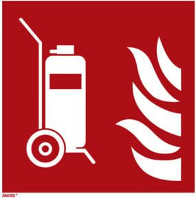 nVent HOFFMAN Brandschutzzeichen Fahrbarer Feuerlöscher Typ 14150 in Rot - Bild 1