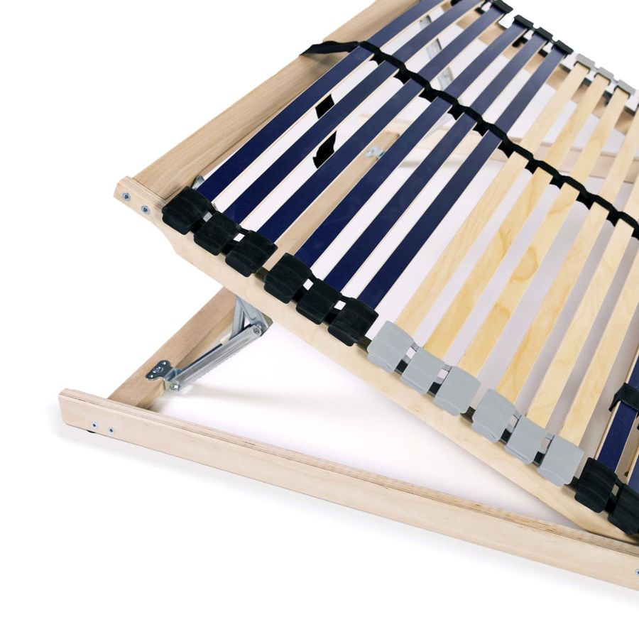 Vidaxl Bettgestell aus Buchenholz mit 42 Leisten und 7 Zonen, B/T: 100 x 200 cm - Bild 2