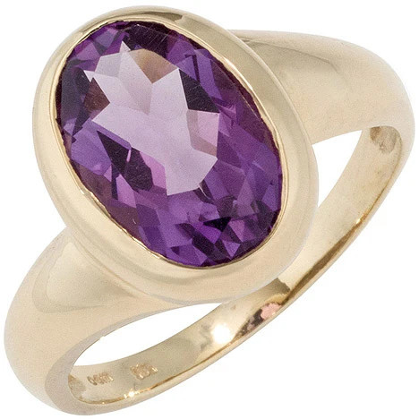 Colfem Ring 585 Gelbgold, Amethyst, Damen, Ringgröße 52 - Bild 1