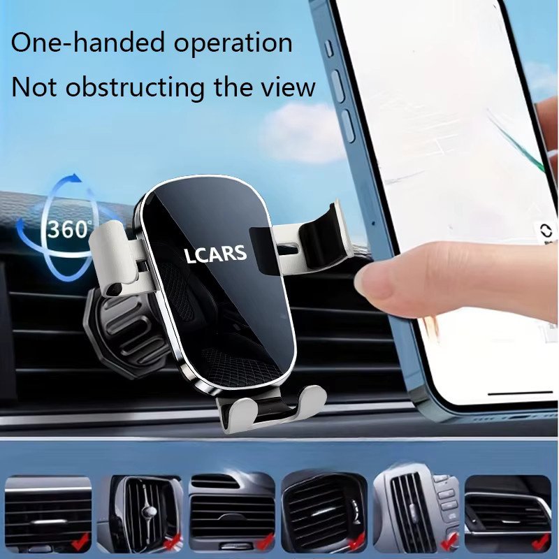 Lcars Auto-Handyhalter für die Lüftung in Silber zur Montage am Lüftungsschlitz ohne Sichtlinienblockierung für Smartphones - Bild 2