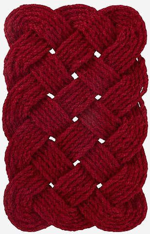 Jotex Fußmatte KNOT in Rot aus Jute und Baumwolle, modern und rechteckig - Bild 1