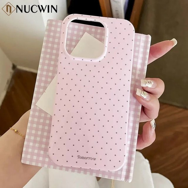 INS Polka Dot Handyhülle mit glänzender Folie für iPhone 11 bis iPhone 17 Pro Max aus hartem PC - Bild 1