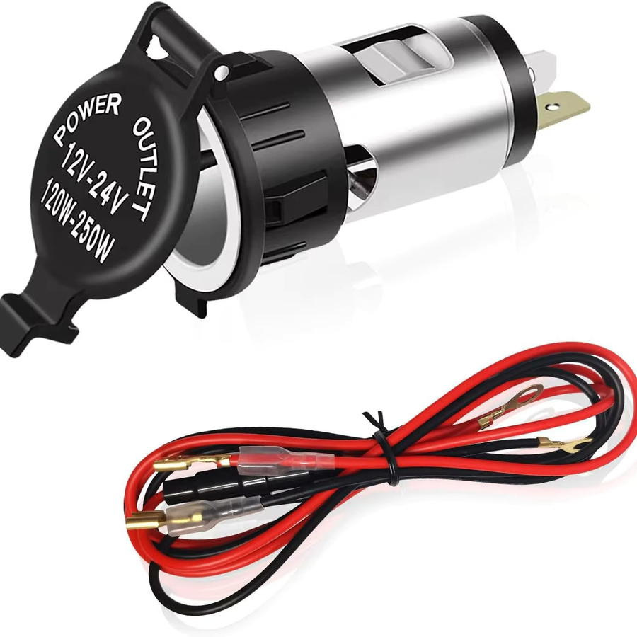 Universal 12V 24V Zigarettenanzünder Adapter Stecker für Auto, Motorrad, Boot und Lkw in Schwarz - Bild 7