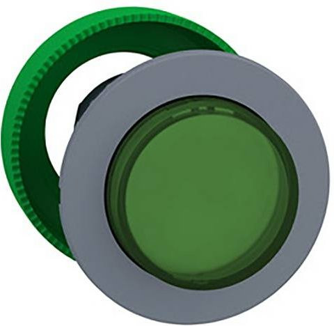 Schneider Electric ZB5FH33C0 Drucktaster-Frontelement in Grün und Grau mit IP69K Schutzart aus Kunststoff - Bild 1