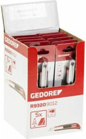 Gedore Red Profi-Cuttermesser Display 8-teilig, 18mm Snap-Off Klingen, Rot - Bild 1