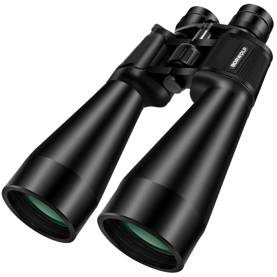 BORWOLF Fernglas Teleskop in Schwarz mit HD Bak4 Prisma und professionellem Zoom für Jagd und Vogelbeobachtung - Bild 1