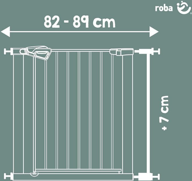 Roba Anbauteil Metall easySafe+ in Weiß oder Schwarz - Bild 1