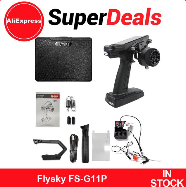 Flysky Fernbedienung mit Empfänger-Set, 2,4GHz, 11-Kanal, 3,5 Zoll Bildschirm - Bild 1