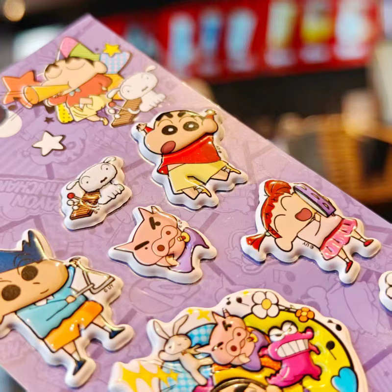 Keeppley Crayon Shin Chan 3D-Doppelschicht-Baumwoll-Bubble-Aufkleber, 1 Blatt - Bild 2