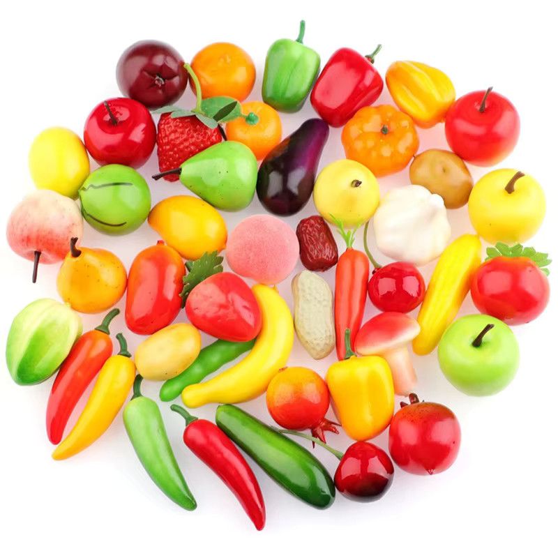 ZYF 20-teiliges Set Mini Obst und Gemüse aus Schaumstoff in Multicolor für DIY Handwerk und Dekoration - Bild 1