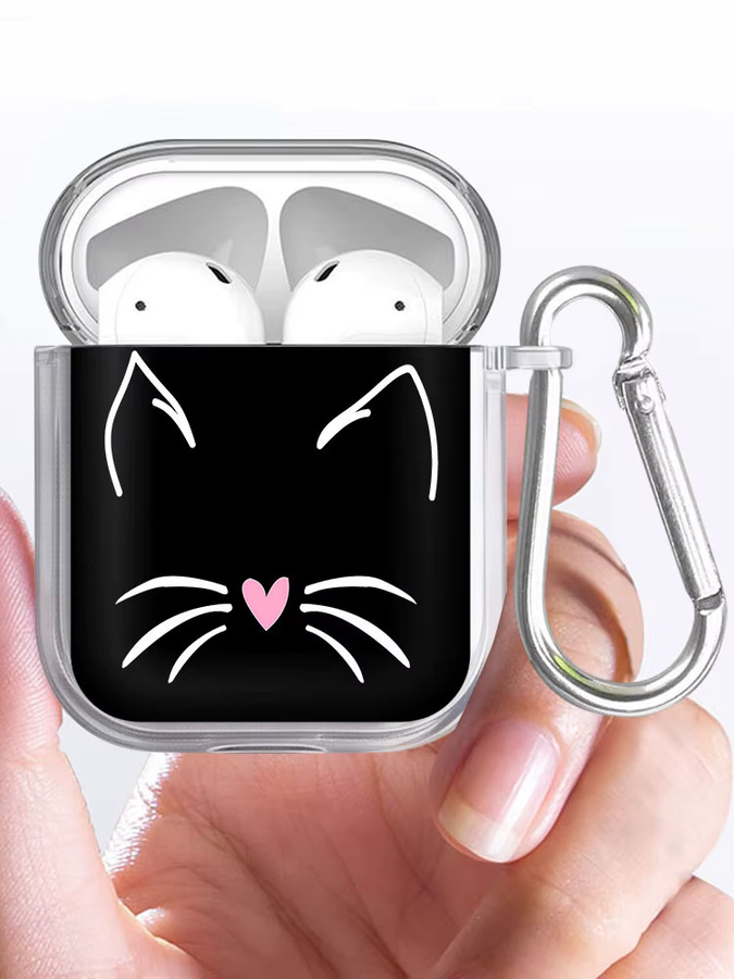 Transparente Katzen-Kopfhörerhülle für Apple AirPods Pro, Pro 2, Pro 3, AirPods 4, 3 und 1 - Bild 5