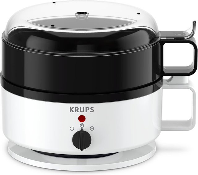 Krups OVOMAT Super Eierkocher EG2301 in Weiß und Transparent mit Warmhaltefunktion - Bild 1