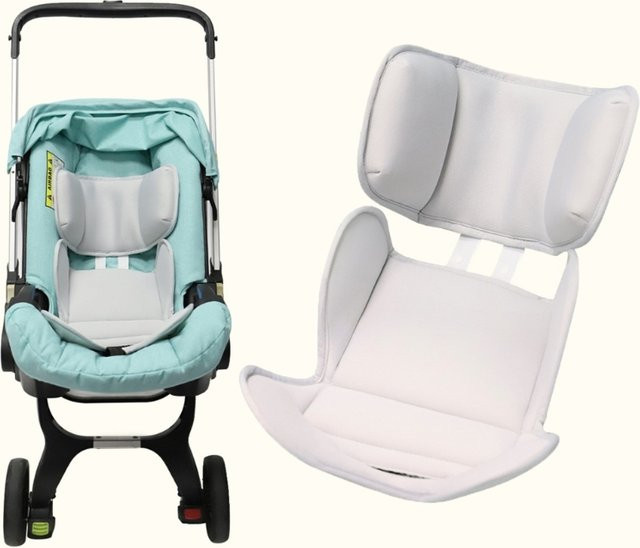 Verdicktes Sitzkissen für Kinderwagen als Sitzpolster und Schutzmatte für Neugeborene von Fofoo in Grau - Bild 1