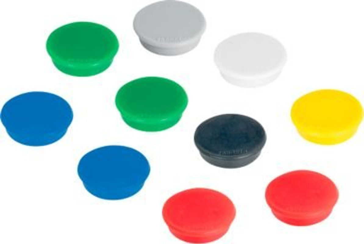 Franken Kraftmagnete rund mit Speziallackierung, Durchmesser: 24 mm, Mehrfarbig, 10 Stück - Bild 2