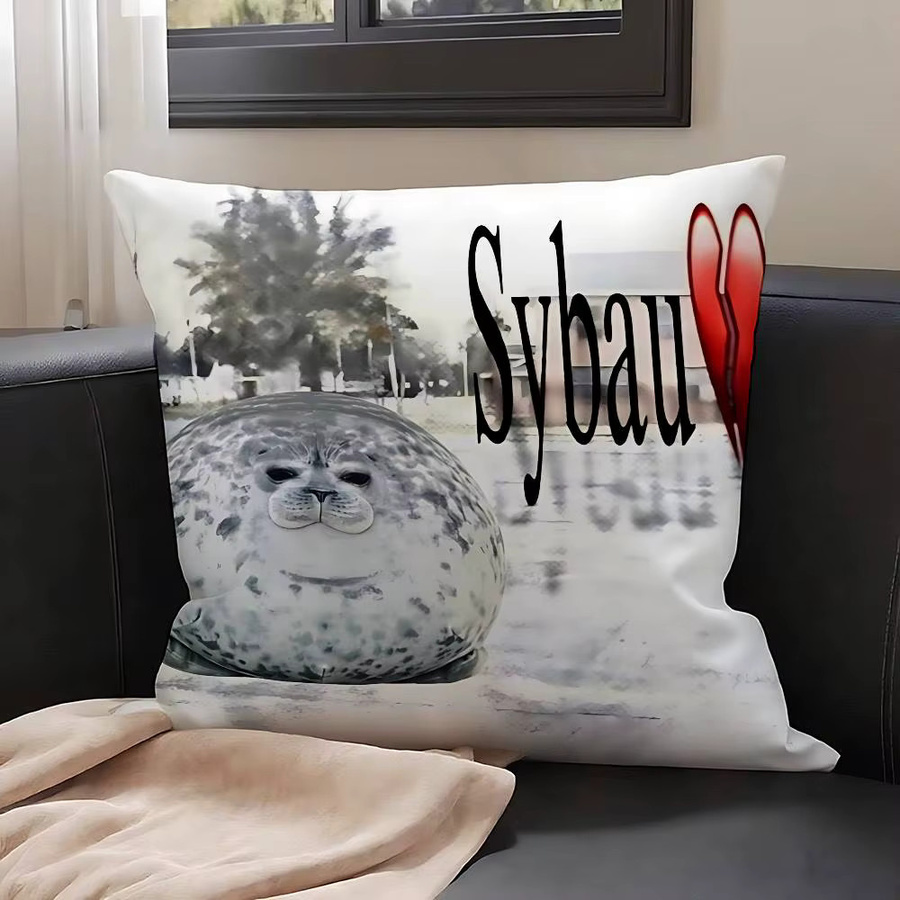 Kawaii Seal quadratische Kissenbezüge mit Tier-Grafik von BEAST KINGDOM, B/T/H: 40 x 40 x 40 cm - Bild 4