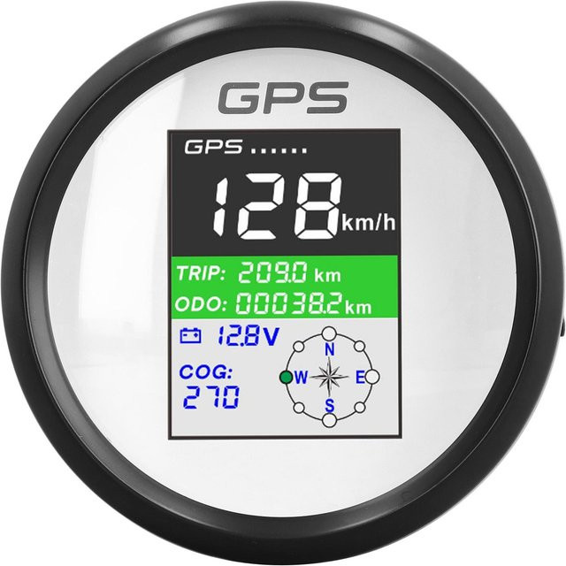 Fishine GPS Tachometer mit TFT Bildschirm, IP67 Wasserdicht, Multifunktions Kilometerzähler für Auto, LKW und Motorrad, Schwarz - Bild 1