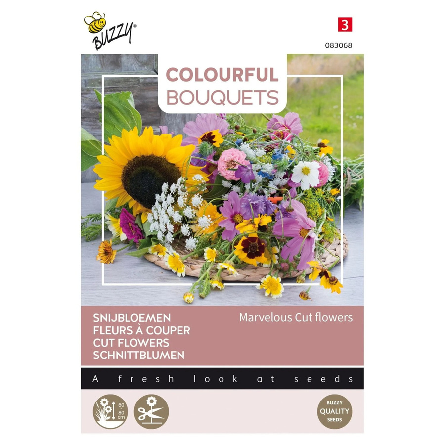 Arborix Schnittblumenmischung Marvelous Cutflowers Buzzy Colourful Bouquets Samen für bunte Sträuße, 5 g - Bild 2