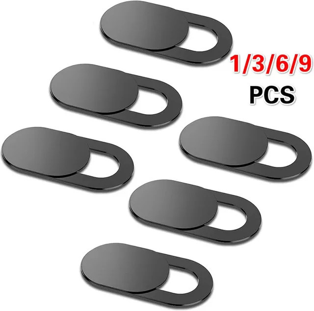 Kameraabdeckung mit Verschlussmagnet als Schieber aus Kunststoff für Webcam, Laptop, Tablet und Smartphone in Schwarz oder Weiß - Bild 1