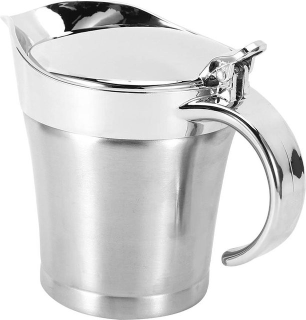 Soßenboot mfySpace aus doppelwandigem 304 Edelstahl mit Deckel, grau, 750 ml - Bild 1