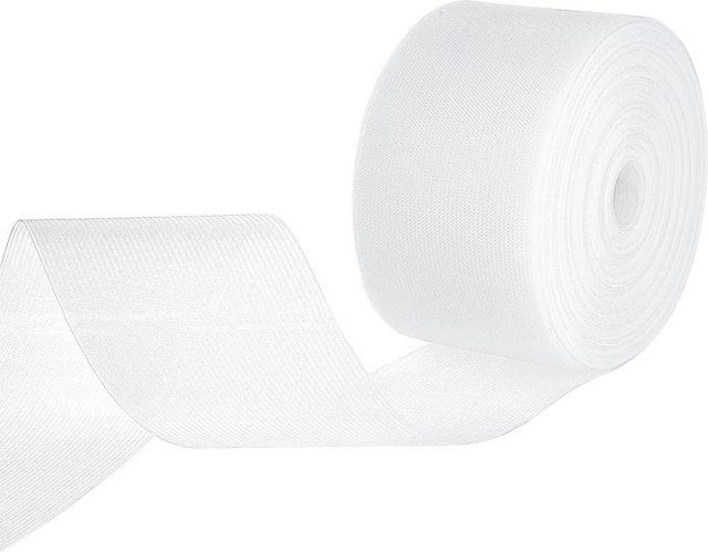 54,6 Yards weißes Buckram-Einnähband, 10,16 cm breit, durchscheinendes Übungsband zum Einnähen von Stoffen für das Nähen zu Hause - Bild 1