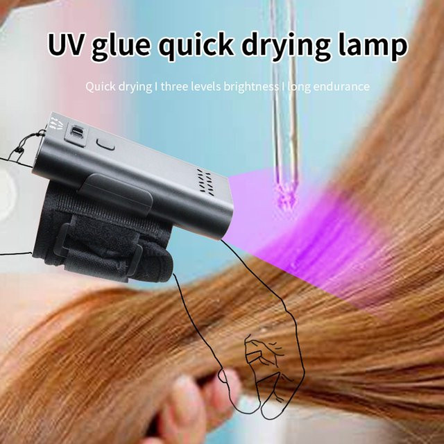 Qiilu LED-Haarverlängerungslicht, 395 nm, 6 W, 3000 mAh, Unisex - Bild 1