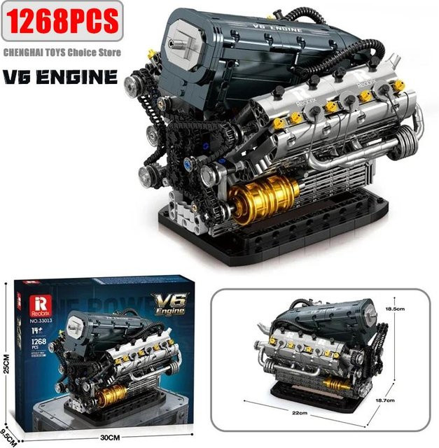 Linyi toy V6 Motor Bausteine 1268 Teile ab 14 Jahren - Bild 1