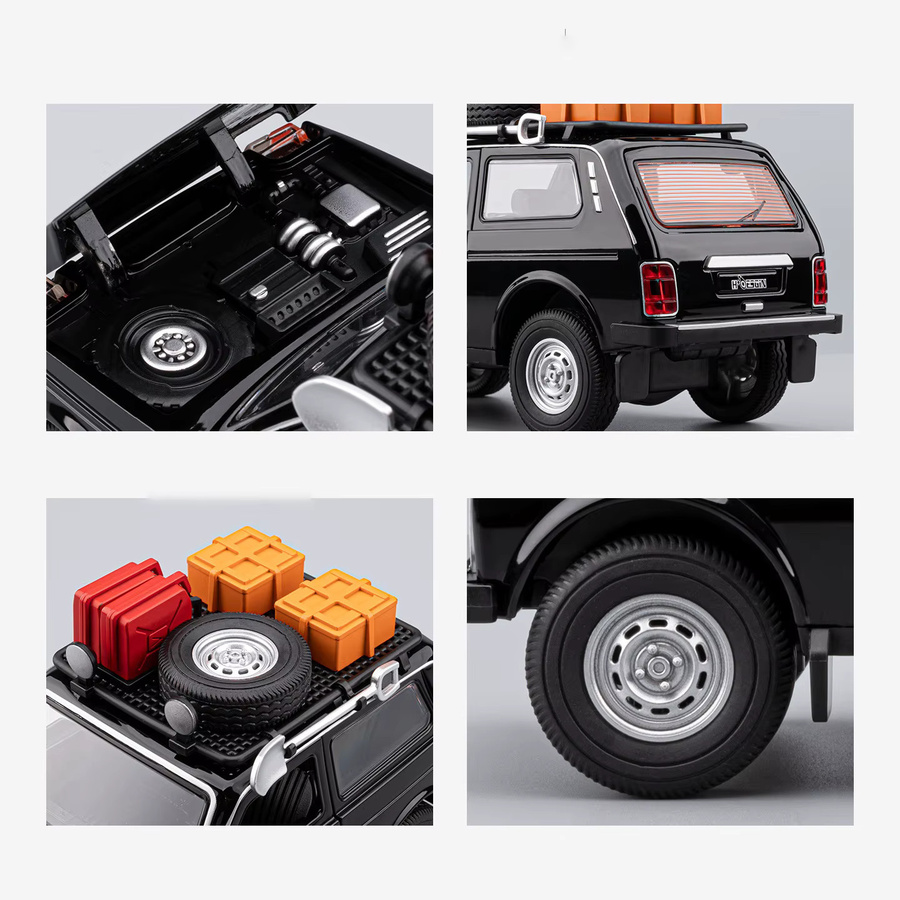 DuBeeBee Russische LADA NIVA WILD VERSION Modell Auto, 1:24, Metall, mit Licht und Sound - Bild 2