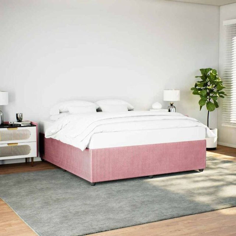 Polsterbett Vidaxl in Rosa aus Samt und Holzwerkstoff, B/T: 180 x 200 cm - Bild 1