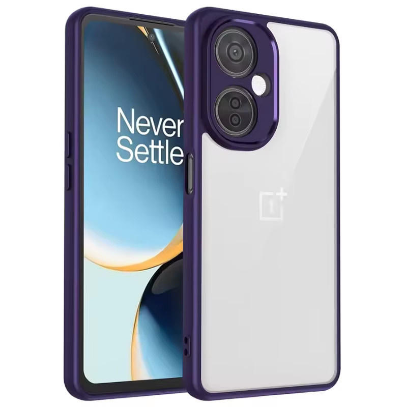 Stoßfeste Silikon-Handyhülle für OnePlus Nord N30 CPH2515 in Transparent und Blau - Bild 3