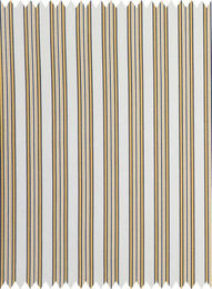 Quenin Textil Stoff Houlgate in Weiß mit geometrischem Streifenmuster und Strohfarbenen Akzenten - Bild 1