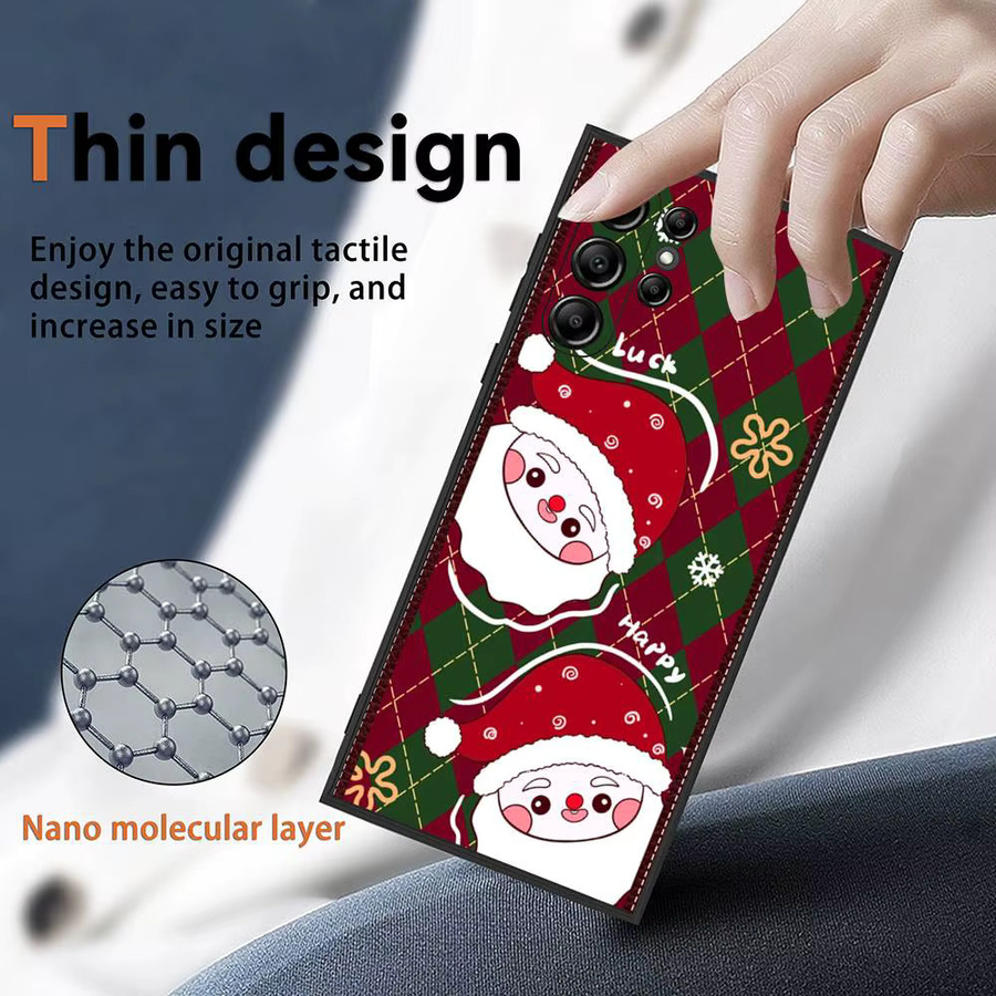 Frohe Weihnachten Neujahr Handytasche Frosted Soft Cover für Samsung Galaxy S25 S24 S23 S22 S21 S20 Ultra Plus in Multicolour - Bild 4