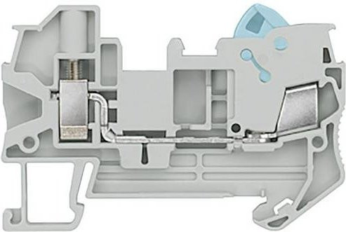 Siemens Hybrid-Durchgangsklemme 8WH31002DF00 mit Schrauben und Schneidklemmanschluss in Grau, 50 Stück - Bild 1