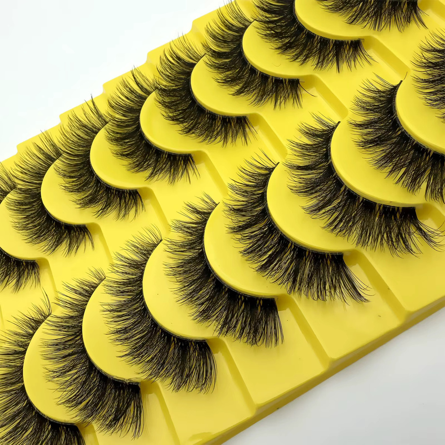 JIEFUXIN Künstliche Wimpern, 10 Paar, Black, Natürlich - Bild 3