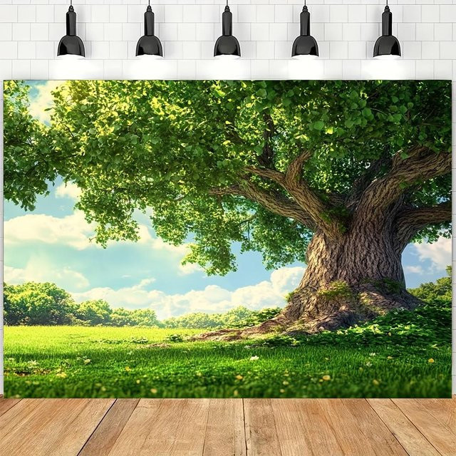 JMG Household Supplies Wandteppich Ruhige Sommerhaine mit Eiche und grünem Laub, B: 200 cm, H: 150 cm - Bild 1