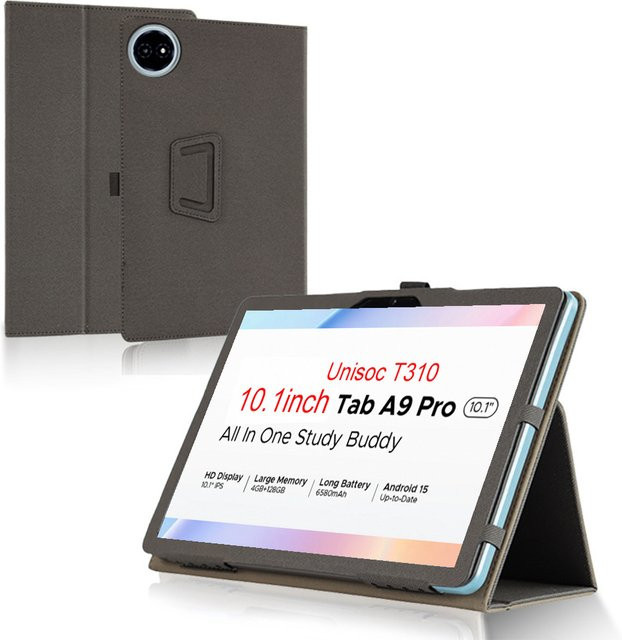 DOOGEE Tab A9 und Tab A9 Pro 10,1 Zoll Magnetische Leder-Schutzhülle mit All-Inclusive-Fallschutz in Schwarz und Grau - Bild 1