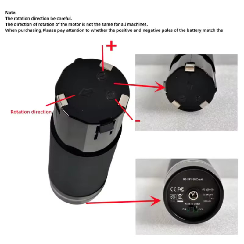 Lerp Ersatzakku für Massagepistolen und Faszienpistolen, 24V, 2500mAh, Schwarz - Bild 4