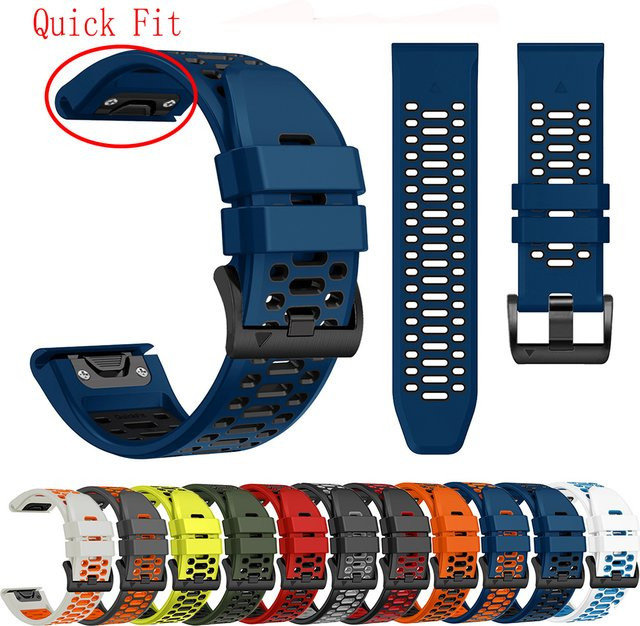 QCTOG Uhrenarmband Silikon, 22 26mm, Unisex - Bild 1