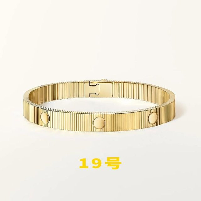 FFJB Armband, Edelstahl Titan, Gold, Geometrisch, Unisex, 19cm - Bild 1