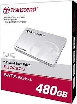 Transcend SSD220S Interne SATA SSD 480GB 2.5 Zoll Silber TS480GSSD220S - Bild 2