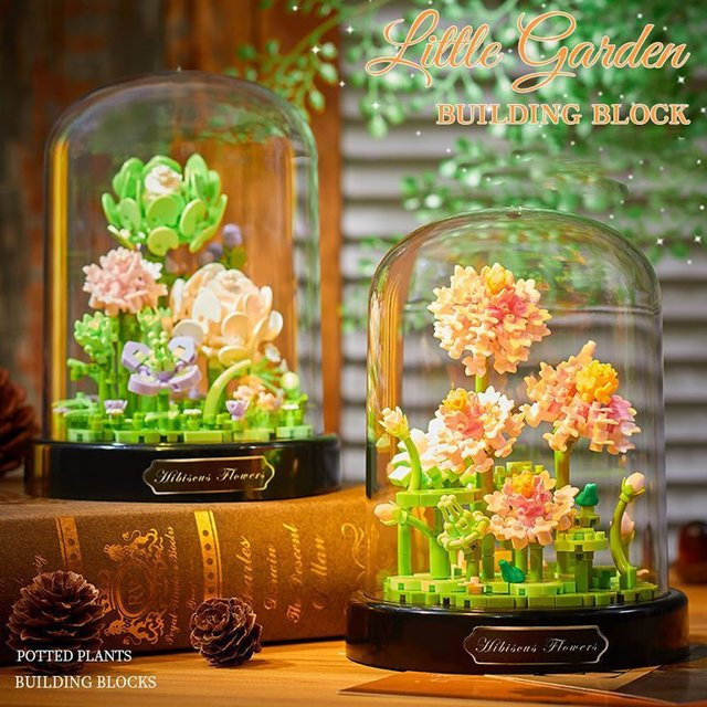CONUSEA Ewiger Blumenstrauß Bausteine DIY Blumenmodell aus Kunststoff in Mehrfarbig - Bild 1