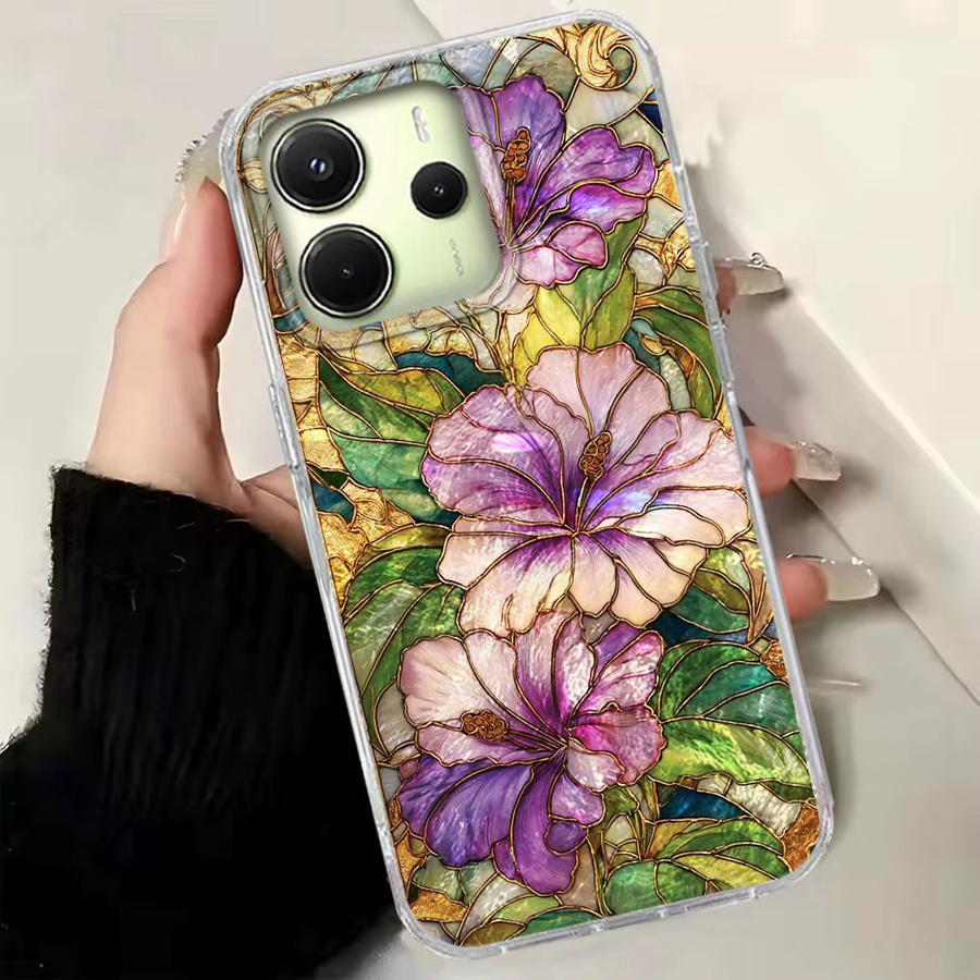 Handyhülle mit rosa Trompetenblumen Design für Xiaomi Redmi Note und diverse Modelle in Pink und Multicolour - Bild 3