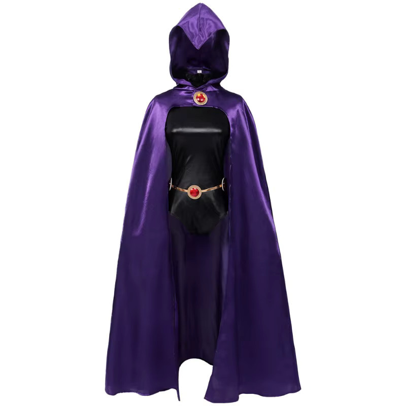 ZOBOTT Teen Titans Raven Cosplay-Kostüm, Set, Fantasy, Plüsch / Textil - Bild 2