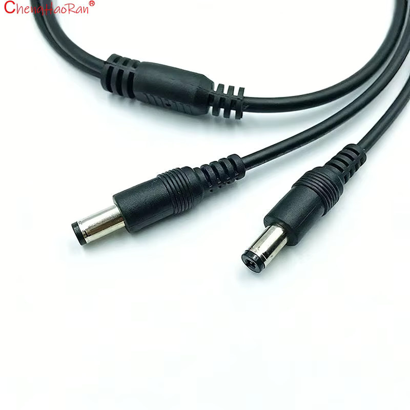 ChengHaoRan USB zu DC 5,5 x 2,1 mm Stromkabel mit Kupferkern, schwarz, Länge: 70 cm - Bild 2