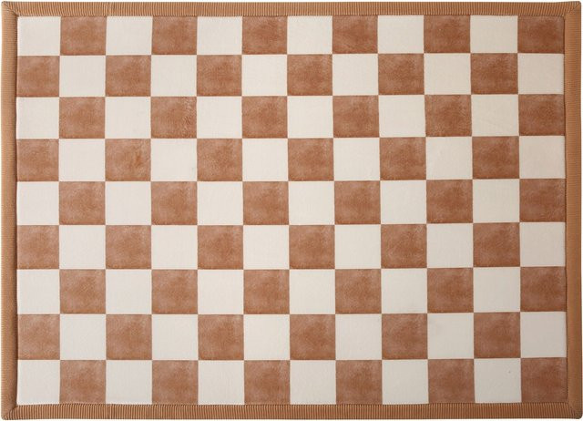 Hakuna Matte Kinderteppich mit Memory-Schaum in Beige und Multicolour, Checkerboard-Design, B/T: 150 x 200 cm - Bild 1
