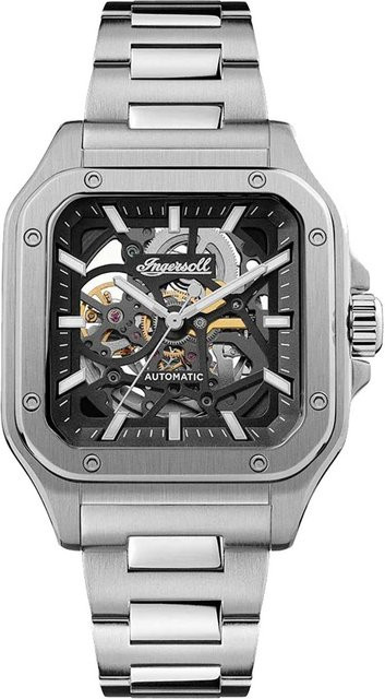 Ingersoll Automatik Herrenuhr, Edelstahl, Schwarz, 42 mm, 5 ATM - Bild 1